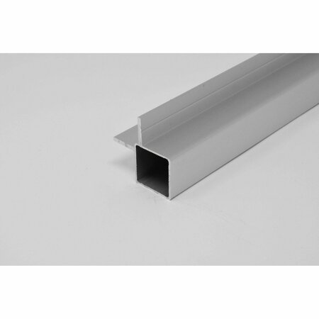 EZTUBE Extrusion for 3/4in Flush Panel  Silver, 60in L x 1in W x 1in H 100-170-5